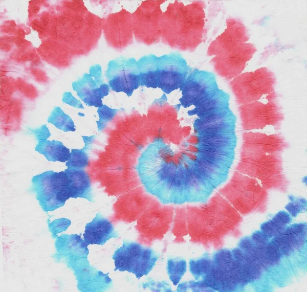 Red Tye Die Spiral. Colorful Batik Texture. Red — Stock Photo, Image