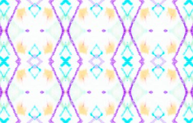 Ikat Yazdırma ile Suluboya Deseni. 