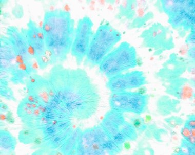 Tye Die Circle 'da. Beyaz Batik Sarmalı. Suluboya 