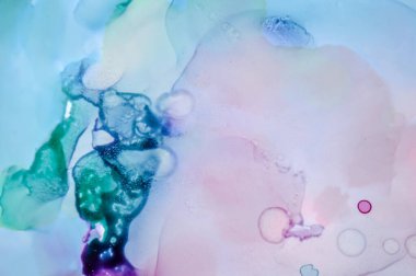 Pembe Göksel Su Şablonu. Sıvı mürekkep Dalgası 