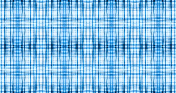 Tessuto Plaid. Bianco e blu Picnic Texture. — Foto Stock