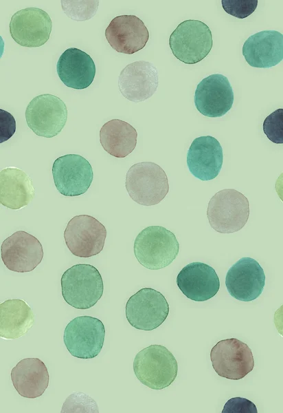 Seamless Circle Pattern. Watercolour Succulent