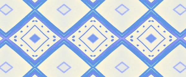 Этнический узор. Синий абстрактный орнамент Икат. — стоковое фото