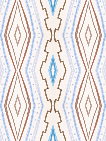 Blaues ethnisches Muster. Modern Tribal Ornament. Boho — Stockfoto