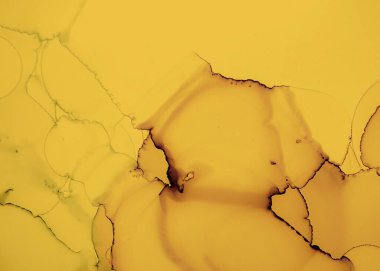 Siyah ve Sarı Soyut Mermer Deseni. Koyu 