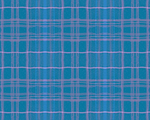 Blue Pastel Check. Seamless Plaid Fabric. — Stock Photo, Image