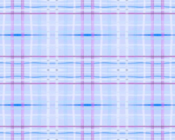 Μπλε Τσεκ. Υδατογραφία Tartan Pattern. — Φωτογραφία Αρχείου