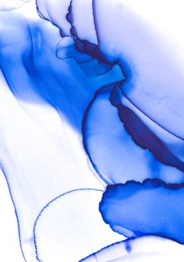 Mavi ve Beyaz Akan Duvar Kağıdı. Sanatsal Alkol 