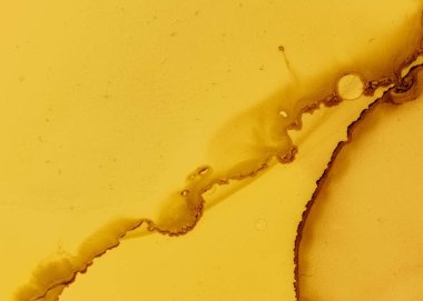 Siyah ve Sarı Soyut Akrilik Doku. Kaya 