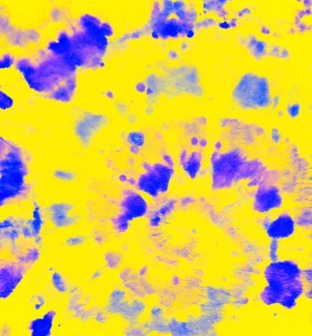 Boyalı kumaş. Sarı Batik Yazdırma. Soyut 