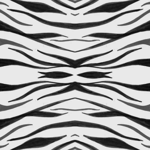 Textura Zebra sem costura. Pele animal aquarela. — Fotografia de Stock