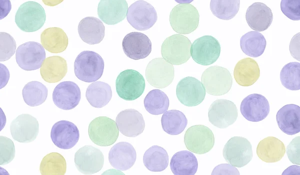 Απρόσκοπτη Πόλκα Dots Pattern. Κύκλοι υδατογραφίας — Φωτογραφία Αρχείου