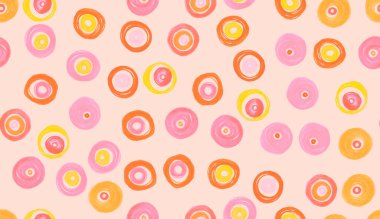 Sanatsal Kusursuz Çemberler. Turuncu Suluboya 