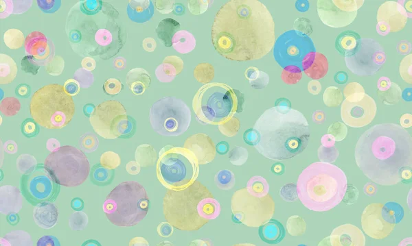 Colorful Circles Pattern. Watercolour Children — Stock Photo, Image