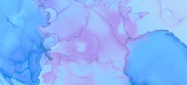 Pastel Akış Tasarımı. Mavi Suluboya Boyası 