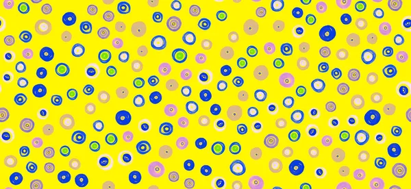 Colorful Circles Pattern. Watercolour Happy