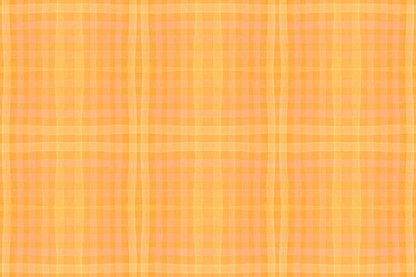 Orange Checks Print. Watercolor Picnic Pattern.