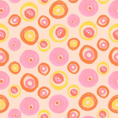 Rastgele Kusursuz Çemberler. Kırmızı Geometrik 