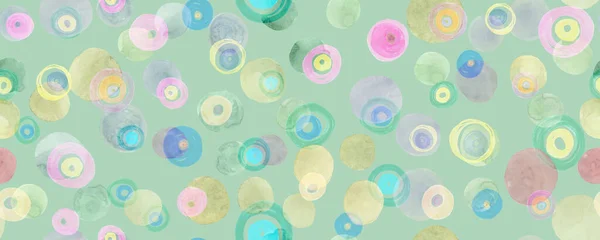 Seamless Circles Pattern. Watercolour Baby