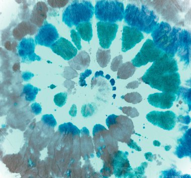 Boya sarmalı bağla. Yeşil renkli kumaş. Tye Die 