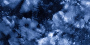 Suluboya Soyut Su. İndigo Denim Yağ Mürekkebi