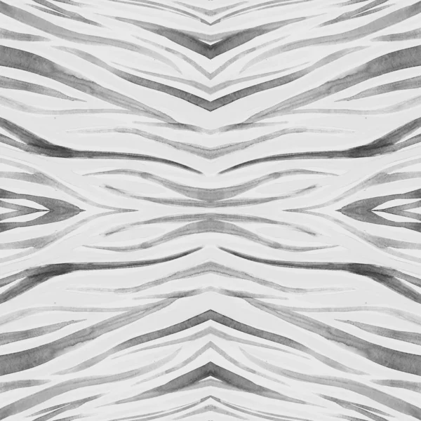 Seamless Zebra Texture. Watercolour Animal Print. — Stock Photo, Image