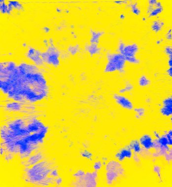 Boyalı kumaş. Sarı Renk Yazdırma. Hippi.