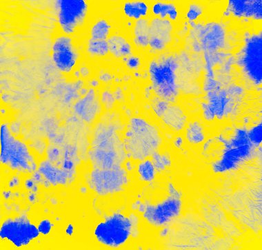 Boyalı kumaş. Sarı Batik Shirt. Hippi.