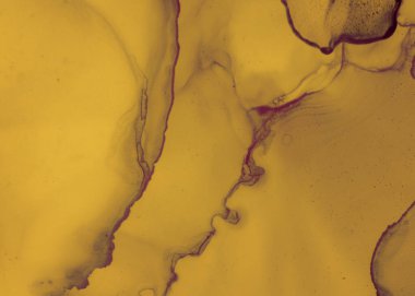 Siyah ve Sarı Soyut Akrilik Yüzey. Koyu