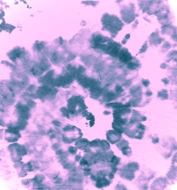 Kravatlı tişört. Mavi Batik Kumaş. Tye Die Sanat