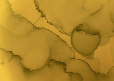 Siyah ve Sarı Soyut Akrilik Yüzey. Kaya