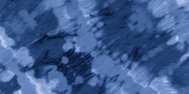 Gökyüzü Shibori Tasarımı. Mürekkep Boyalı Zigzag. Görüldü