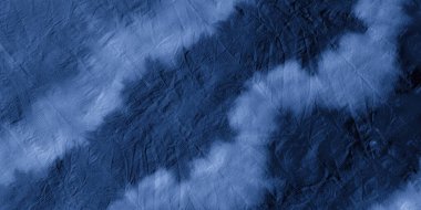 Indigo Tie Boya Çizgileri. Deniz Hırıltısı Etnik