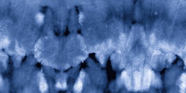 Suluboya Soyut Su. İndigo Denim Kravat ve