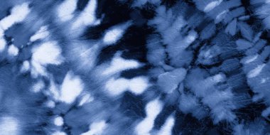 Indigo Style Shibori. Mürekkep boyalı kağıt. Soyut