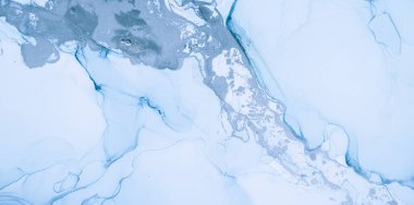 Mürekkep Renkleri Karışımı. Akışkan Akış Arkaplanı. Mavi