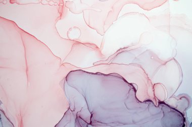 Altın Soyut Sıvı. Kağıda Alkol Mürekkebi.