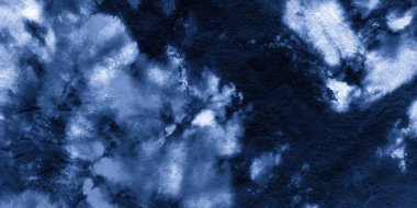 Soyut suluboya dokusu. İndigo Denim Kravatı