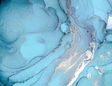 Suluboya Okyanus Dalgaları. Modern Turkuaz Sıvı