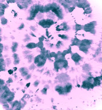 Boyalı tişört. Mavi Sanatsal Yazdırma. Tye Boyası