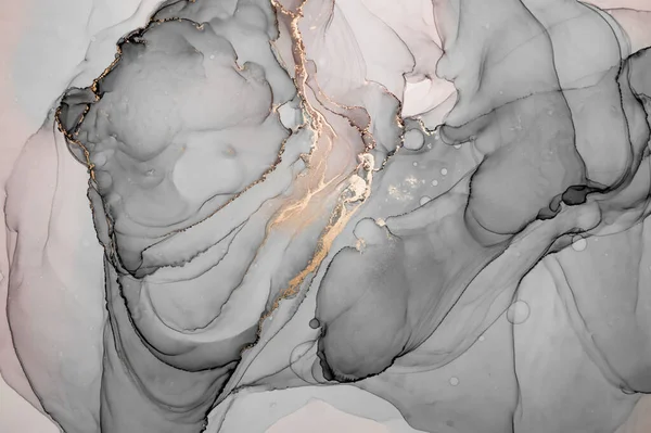 Alkol Mürekkebi. Kara Mermer Tasarımı. Yağ Dalgası