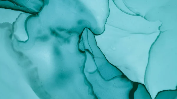 Fondo de pintura contemporánea. Teal Pastel Fluid —  Fotos de Stock