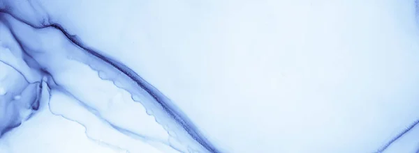 雪水墨画。アートフローイラスト。藍 — ストック写真
