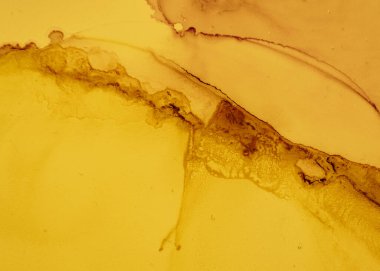 Siyah ve Sarı Soyut Akrilik Desen. Kaya