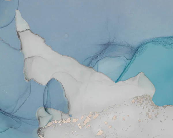 Barevná voda. Moderní model z modrého mramoru. — Stock fotografie