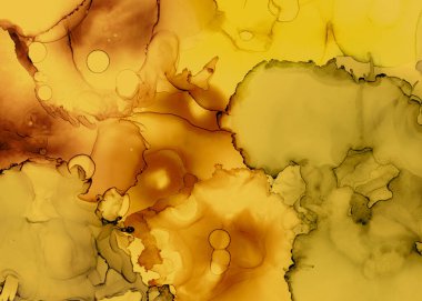 Siyah ve Sarı Soyut Mermer Deseni. Altın