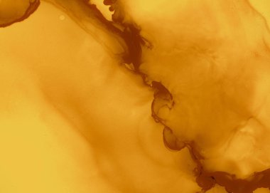 Siyah ve Sarı Soyut Mermer Arkaplan. Koyu