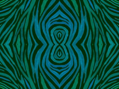 Kusursuz Etnik Düzen. Soyut Hayvan Tekstili