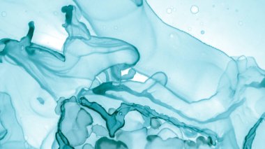 Yeşil Pastel Flow Splash. Mavi Okyanus Yaratıcı