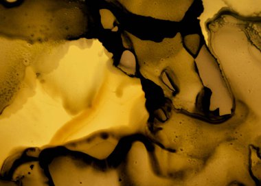 Siyah ve Sarı Soyut Mermer Doku. Altın